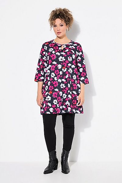 Ulla Popken Longshirt Longshirt Keyhole A-Linie Rundhals 3/4-Arm günstig online kaufen