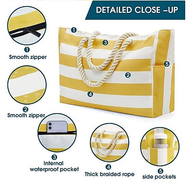 XDeer Strandtasche Strandtasche,Grosse Strandtasche XXL Familie, günstig online kaufen