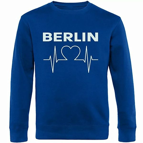 multifanshop Sweatshirt Berlin blau - Herzschlag - Pullover günstig online kaufen