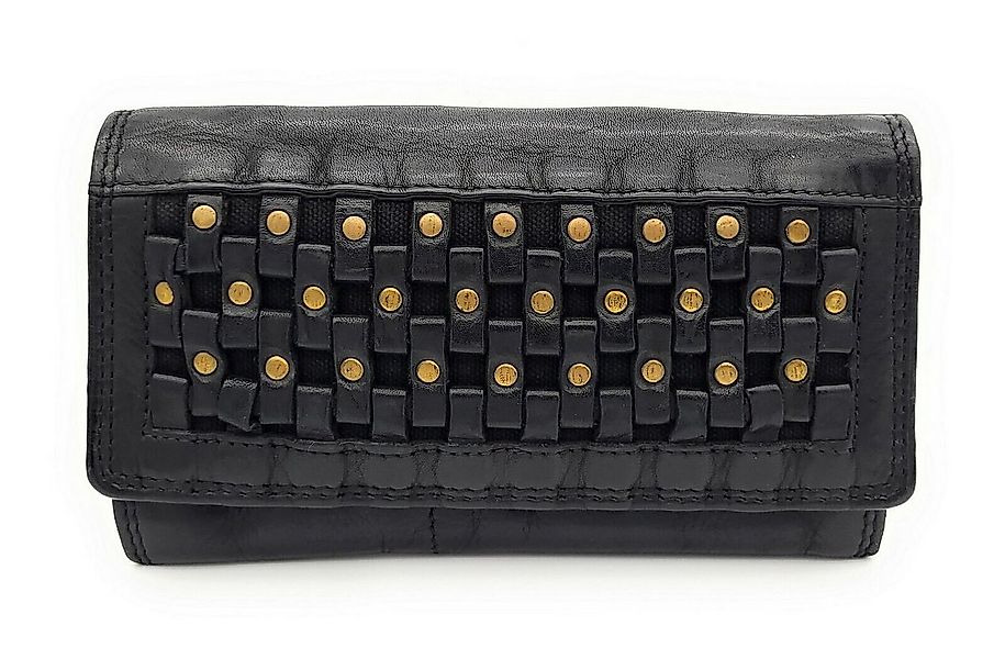 Hill Burry Geldbörse echt Leder Damen Portemonnaie Waschleder geflochten mi günstig online kaufen