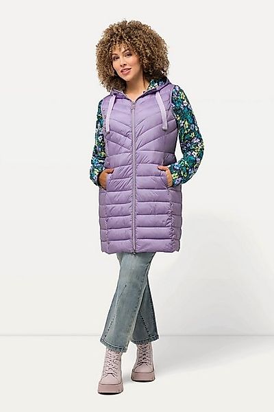 Ulla Popken Steppweste Long-Steppweste Kapuze Seiten-Zipper günstig online kaufen