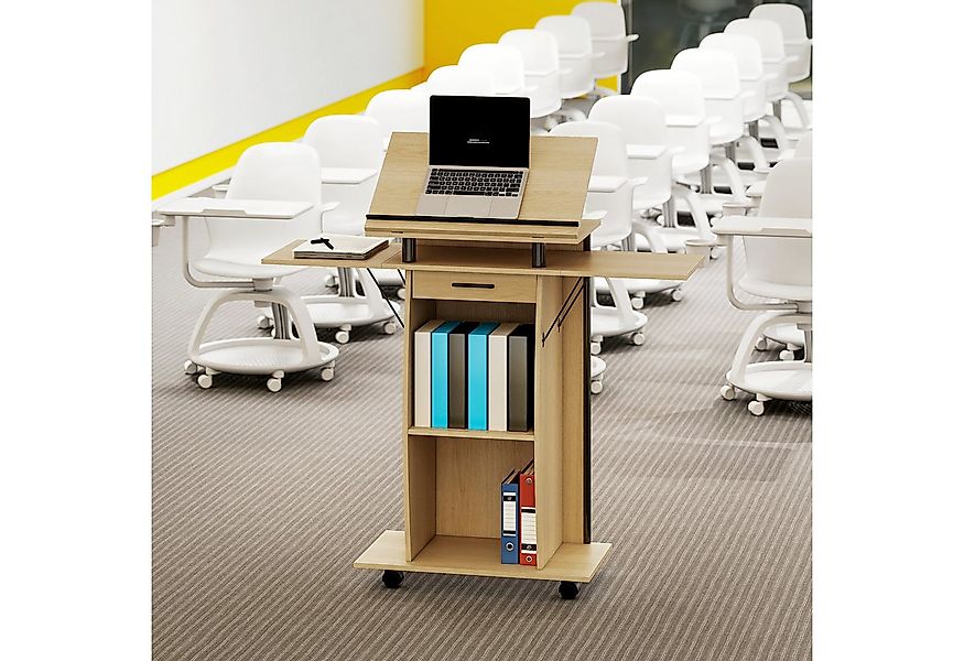 HOMCOM Computertisch mit klappbaren Seitenflügeln (Redepult, 1-St., Laptop- günstig online kaufen