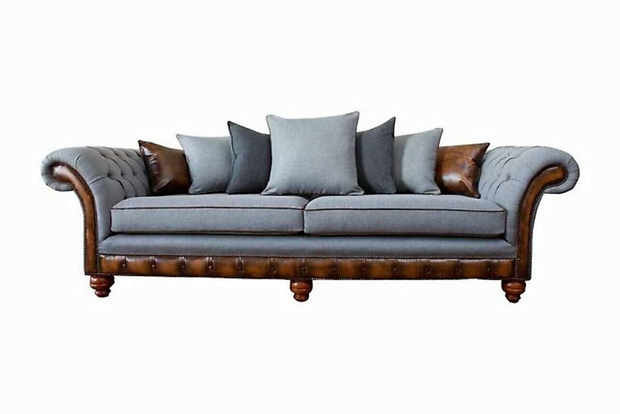 JVmoebel Sofa Graues Polstersofa Luxus Dreisitzer Wohnzimmer Möbel Design 4 günstig online kaufen