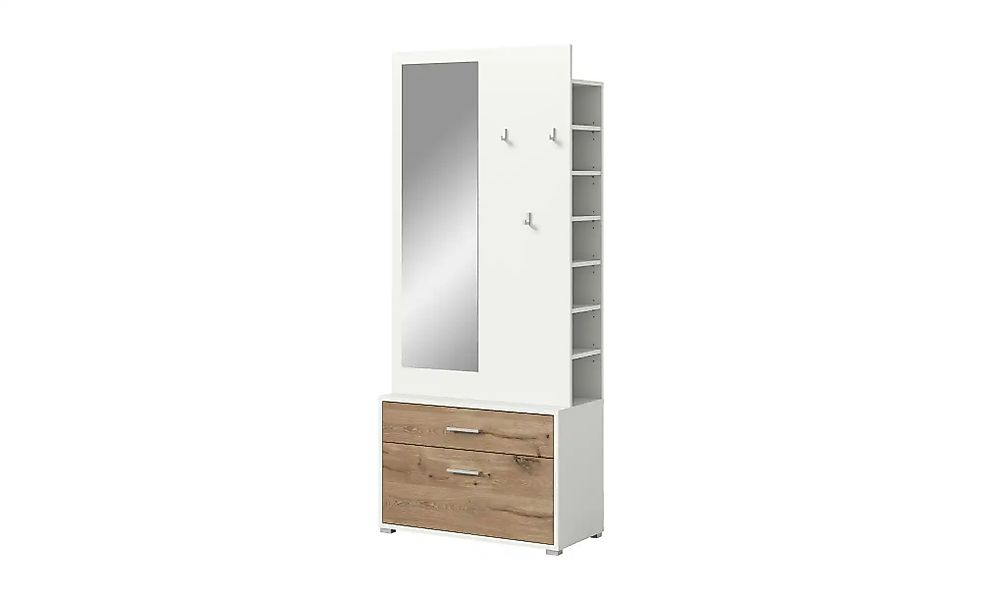 Garderobenkombination  Polo ¦ weiß ¦ Maße (cm): B: 80 H: 190 Garderoben & K günstig online kaufen