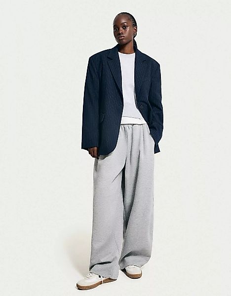 Bershka Wide Leg Hose Mit Weitem Bein Damen M Grau günstig online kaufen