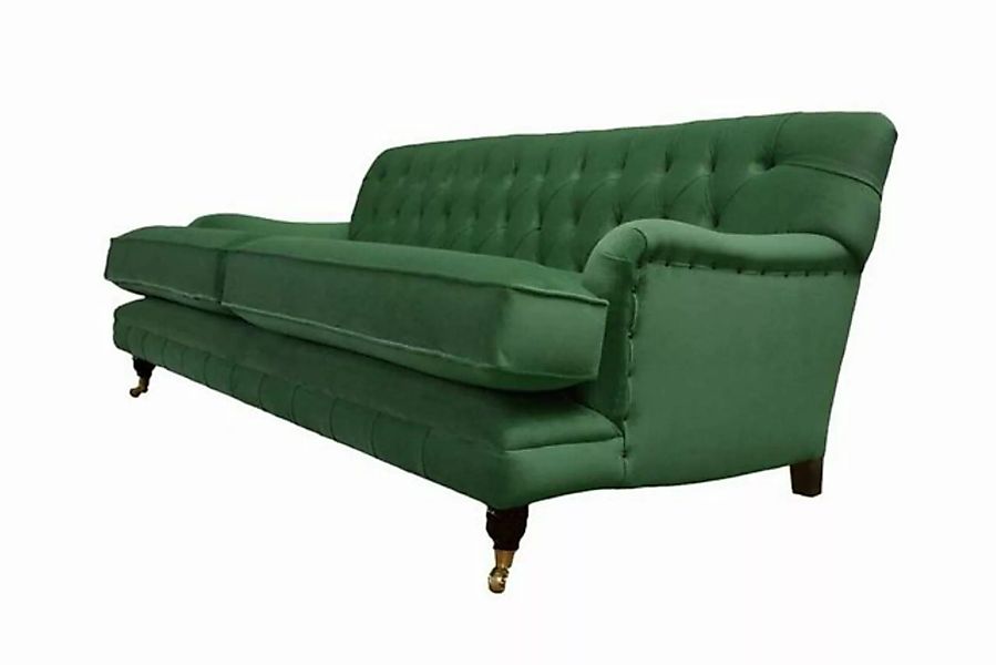 JVmoebel Chesterfield-Sofa 3-Sitzer Sofa Chesterfield grün handgefertigt St günstig online kaufen