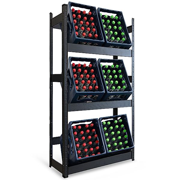 Floordirekt Flaschenregal Osaka, Aus pulverbeschichtetem Stahl günstig online kaufen