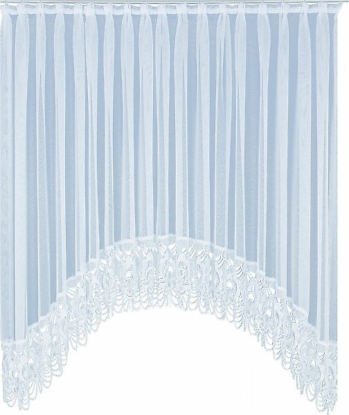 Wirth Gardine "Elena" Faltenband 1 Stk. tlg. veredelt mit echter Plauener S günstig online kaufen