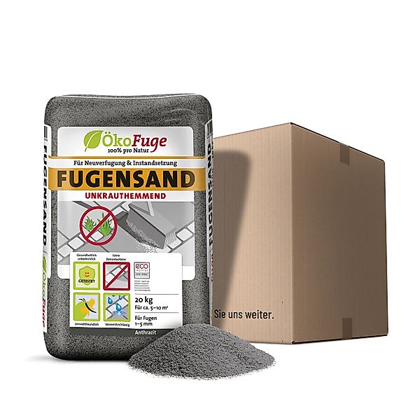 ökofuge Fugensand Anthrazit 20kg günstig online kaufen