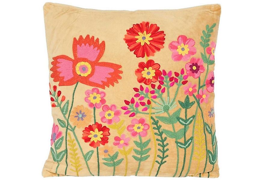 Casa Moro Dekokissen Boho Chic Kissen Livia 40x40 Blumen bestickt mit Füllu günstig online kaufen