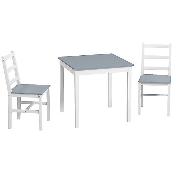 HOMCOM Essgruppe Esstisch mit 2 Stühle, günstig online kaufen