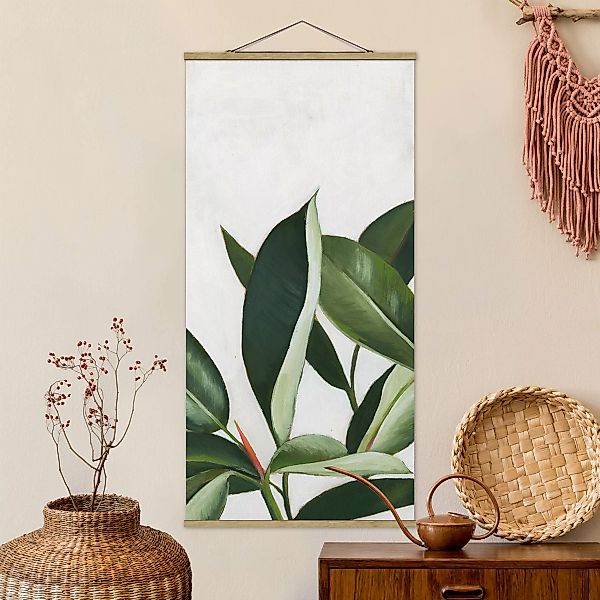 Stoffbild Blumen mit Posterleisten - Hochformat Lieblingspflanzen - Gummiba günstig online kaufen