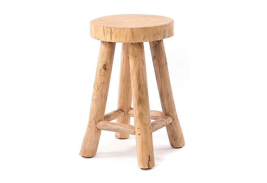 DESIGN DELIGHTS Hocker RUNDER HOCKER "PINTO", Holz massiv, 50x30 cm, Natur günstig online kaufen