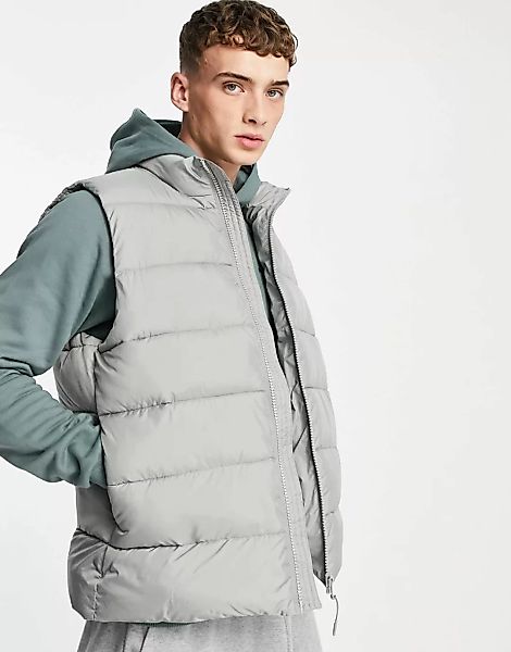 ASOS DESIGN – Puffer-Jacke in Grau günstig online kaufen
