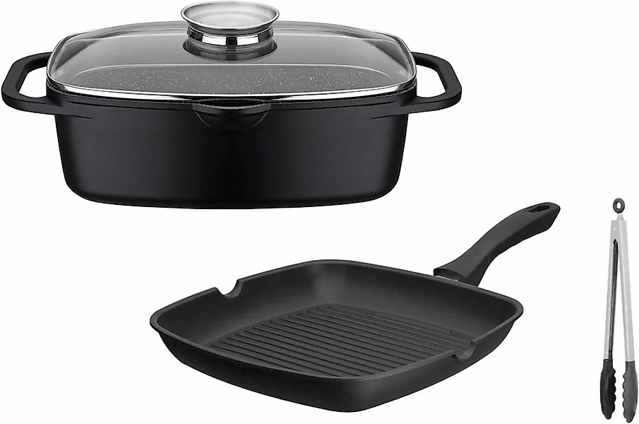 GSW Topf-Set "Gourmet Granit Grillmeister" Set, 1 x Bräter, H. 11,5 cm, 1x günstig online kaufen