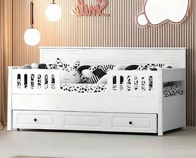 JVmoebel Kinderbett Bett Kinderbett Holzbett Funktionsbett Ausziehbares Hol günstig online kaufen
