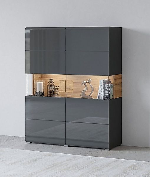 INOSIGN Highboard Toledo,Breite 121,5 cm, trendige Hochkommode mit 2 Türen, günstig online kaufen
