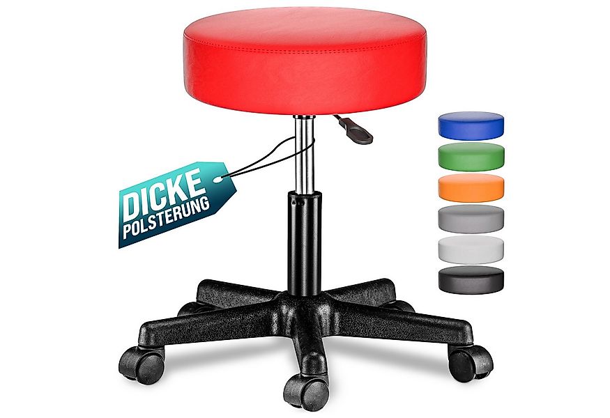 Casaria Drehhocker, Höhenverstellbar 10cm Polsterung 46-60cm Sitzhöhe 360° günstig online kaufen