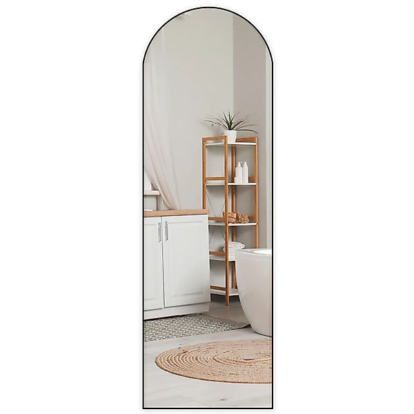 Floordirekt Ganzkörperspiegel Madison Gewölbt Aluminiumrahmen Schwarz 161 x günstig online kaufen