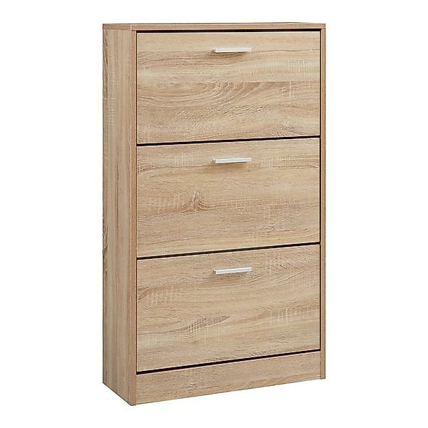 en.casa Schuhschrank »Sykkylven« Schuhkipper mit 3 Klappen 103 x 60 x 24 cm günstig online kaufen