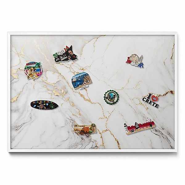 Tulup Magnettafel Wand-Magnettafel für Reisesouvenirs Stilvoller Marmorstei günstig online kaufen