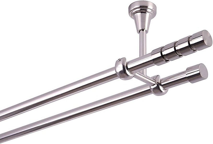 MDEKOR Gardinenstange Vorhangstange 16mm, 2-läufig, Deckenmontage, günstig online kaufen