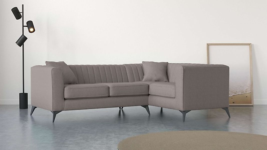Places of Style Ecksofa »MATTHEW L-Form ideal für kleine Räume, Maße B/T/H: günstig online kaufen