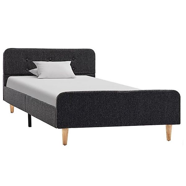 furnicato Bettgestell Dunkelgrau Sackleinen 90x200 cm (1-tlg) günstig online kaufen