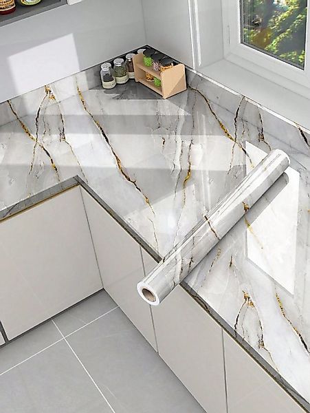 HomeBella Mustertapete Selbstklebende Küchenrückwand Tapete Wandfolie Marmo günstig online kaufen