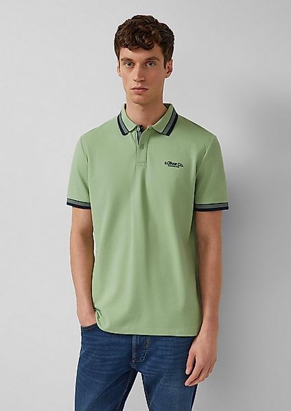 s.Oliver Kurzarmshirt Polo-Shirt Poloshirt aus Piqué mit Kontrast-Details günstig online kaufen