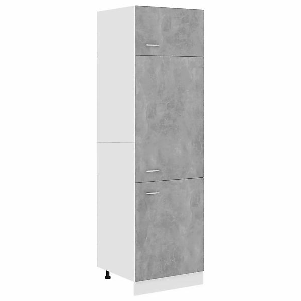 Kühlumbauschrank Betongrau 60x57x207 Cm Spanplatte günstig online kaufen