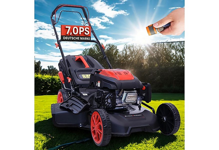 Stahlmann Benzinrasenmäher Rasenmäher Benzin mit Antrieb BR532 – 7,0PS (5,1 günstig online kaufen