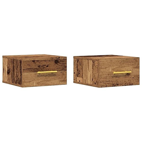 vidaXL Fächerschrank Wand-Nachttische 2 Stk. Altholz 35x35x20 cm (1-St) günstig online kaufen