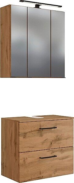 welltime Badmöbel-Set »Chicago«, (2 St., Spiegelschrank und Unterbeckenschr günstig online kaufen