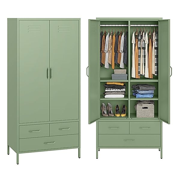 skølm Kleiderschrank Atria (Metall Kleiderschrank) Doppeltür günstig online kaufen