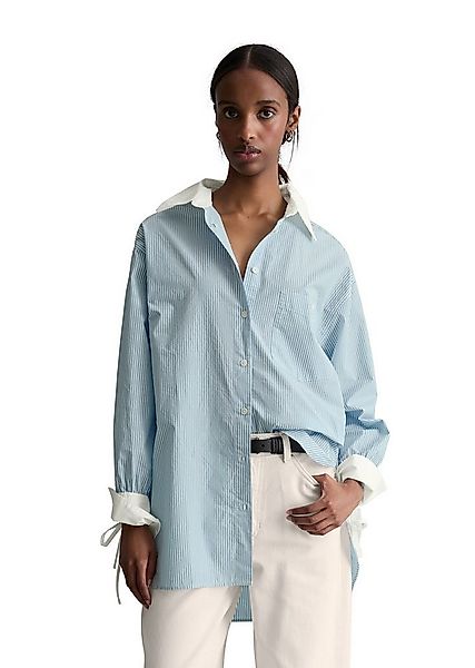 Marc O'Polo DENIM Langarmbluse Streifenbluse loose aus Papertouch Popeline günstig online kaufen