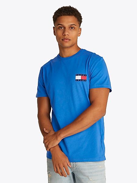 Tommy Jeans T-Shirt "TJM SLIM ESSENTIAL FLAG TEE EXT", Mit Rundhalsausschni günstig online kaufen