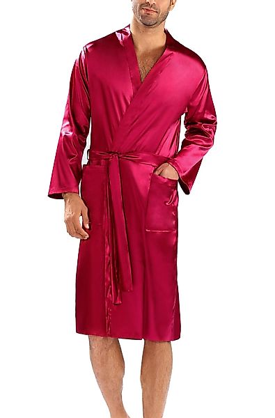 DKaren Morgenmantel Herren Satin Morgenmantel Bademantel günstig online kaufen