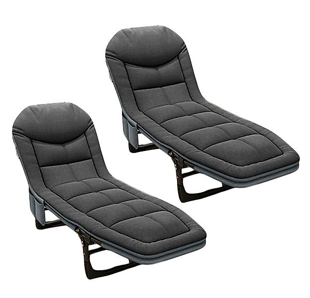 Divit Gartenliege 2x Klappbarer Liegestuhl Sonnenliege gepolstert 200 x 64 günstig online kaufen