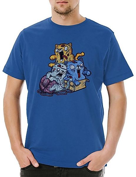 Urban Backwoods Print-Shirt Urban Backwoods Zombie Cats Herren T-Shirt Roya günstig online kaufen