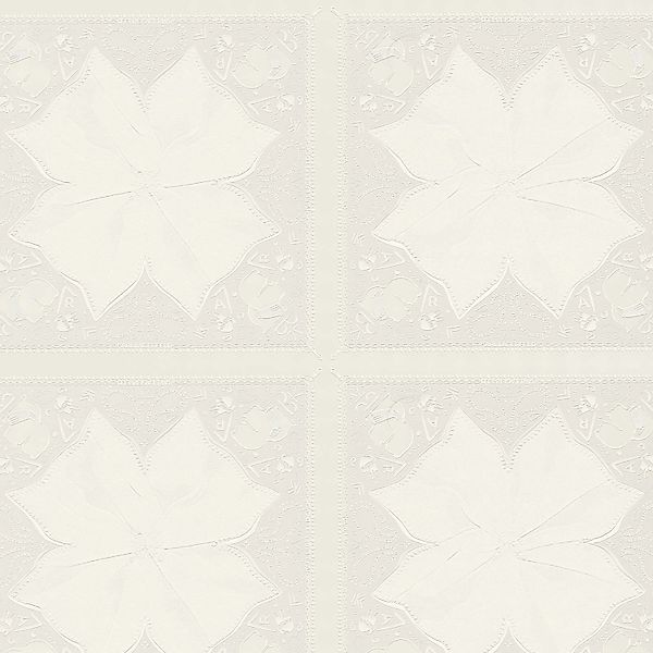Bricoflor Neobarock Tapete in Weiß Elegante Ornament Tapete im Modischen St günstig online kaufen
