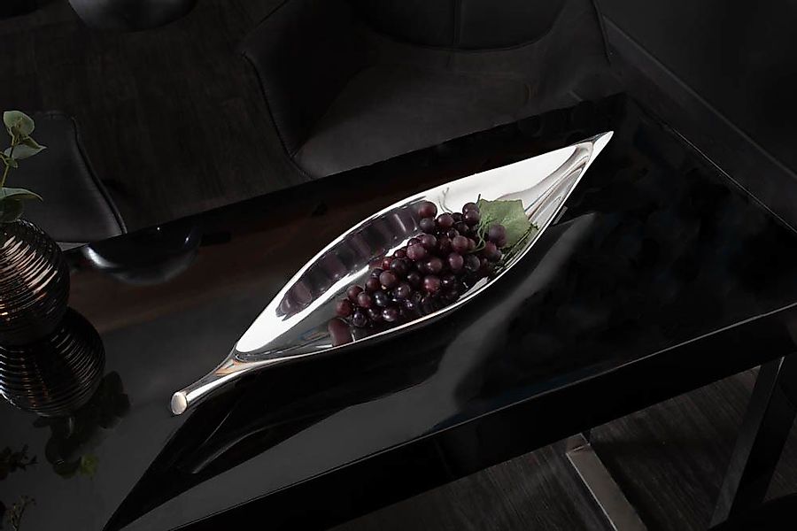 riess-ambiente Dekoschale SILVER LEAF 41cm silber, Wohnzimmer · Obst · Schl günstig online kaufen