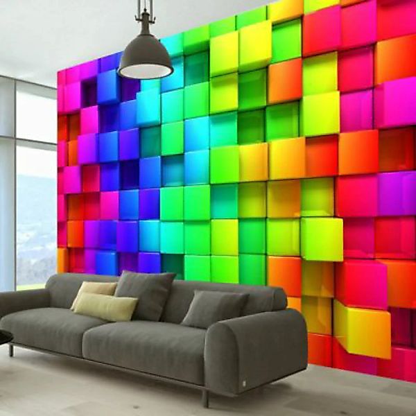 artgeist Fototapete Colourful Cubes mehrfarbig Gr. 300 x 210 günstig online kaufen