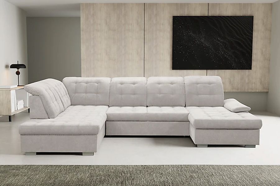 WERK2 Wohnlandschaft »Kordula-New Multifunktion Couch, Breite 332cm, bequem günstig online kaufen