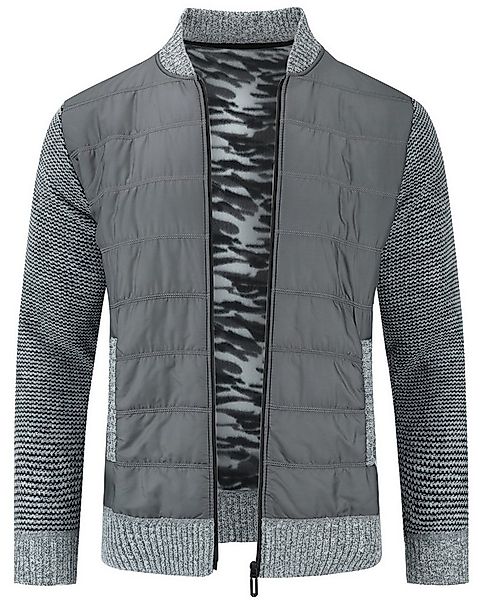 Allthemen Strickjacke Herren Patchwork-Design Cardigan mit Reißverschluss günstig online kaufen
