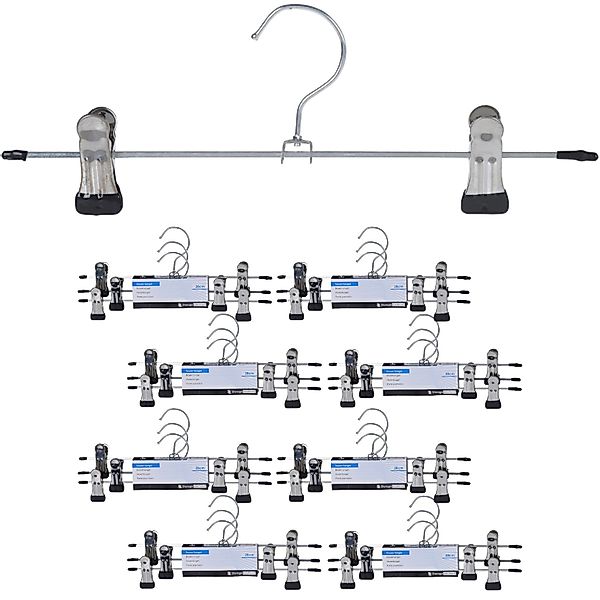 Koopman Kleiderbügel Hosenbügel Metallbügel Gummiklemme 12/24 günstig online kaufen