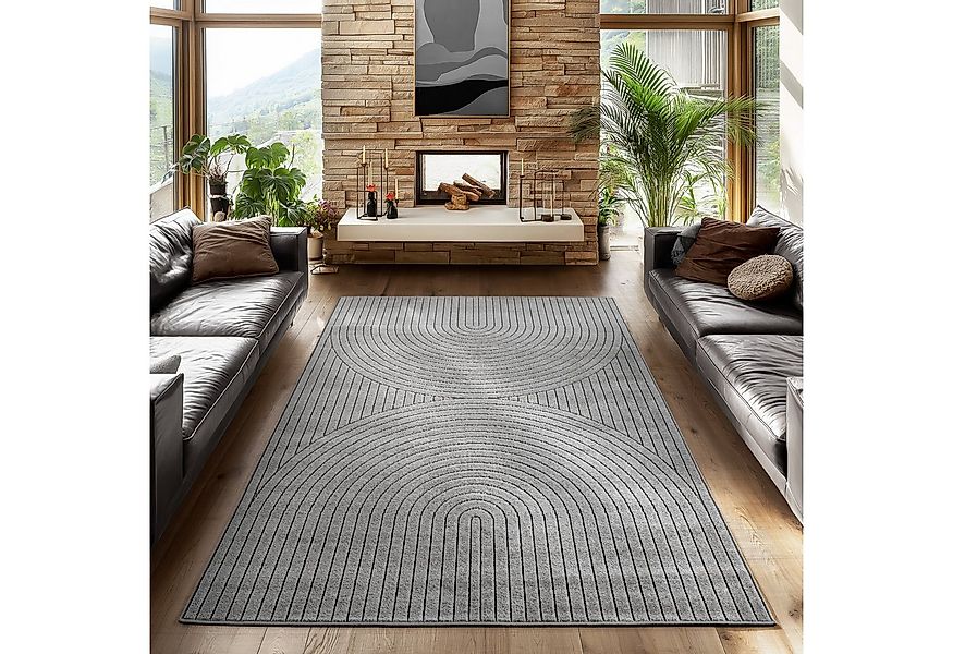 SIMPEX24 Outdoorteppich Skandinavischer 3D Design, Rechteckig, Höhe: 5 mm, günstig online kaufen