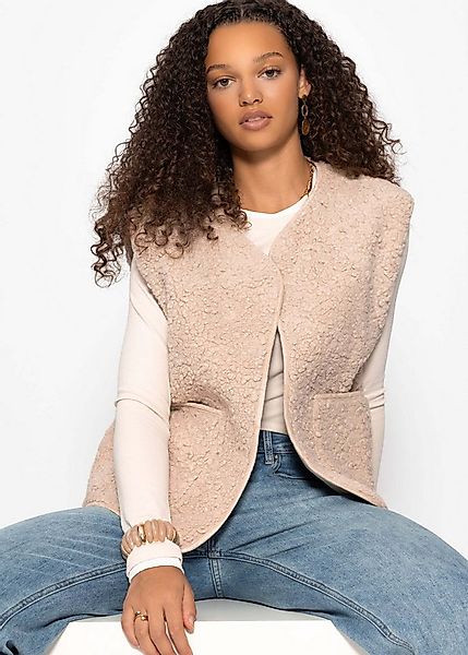 SASSYCLASSY Kurzweste Teddyweste mit Taschen für Damen Kuschelige Weste mit günstig online kaufen