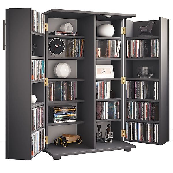 VCM CD-Regal Holz Schrank CD DVD günstig online kaufen