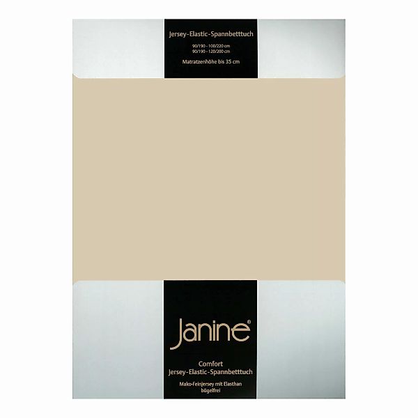 Janine Janine Spannbetttuch Elastic-Jersey 5002 opalgrau Größe:  200x200 cm günstig online kaufen